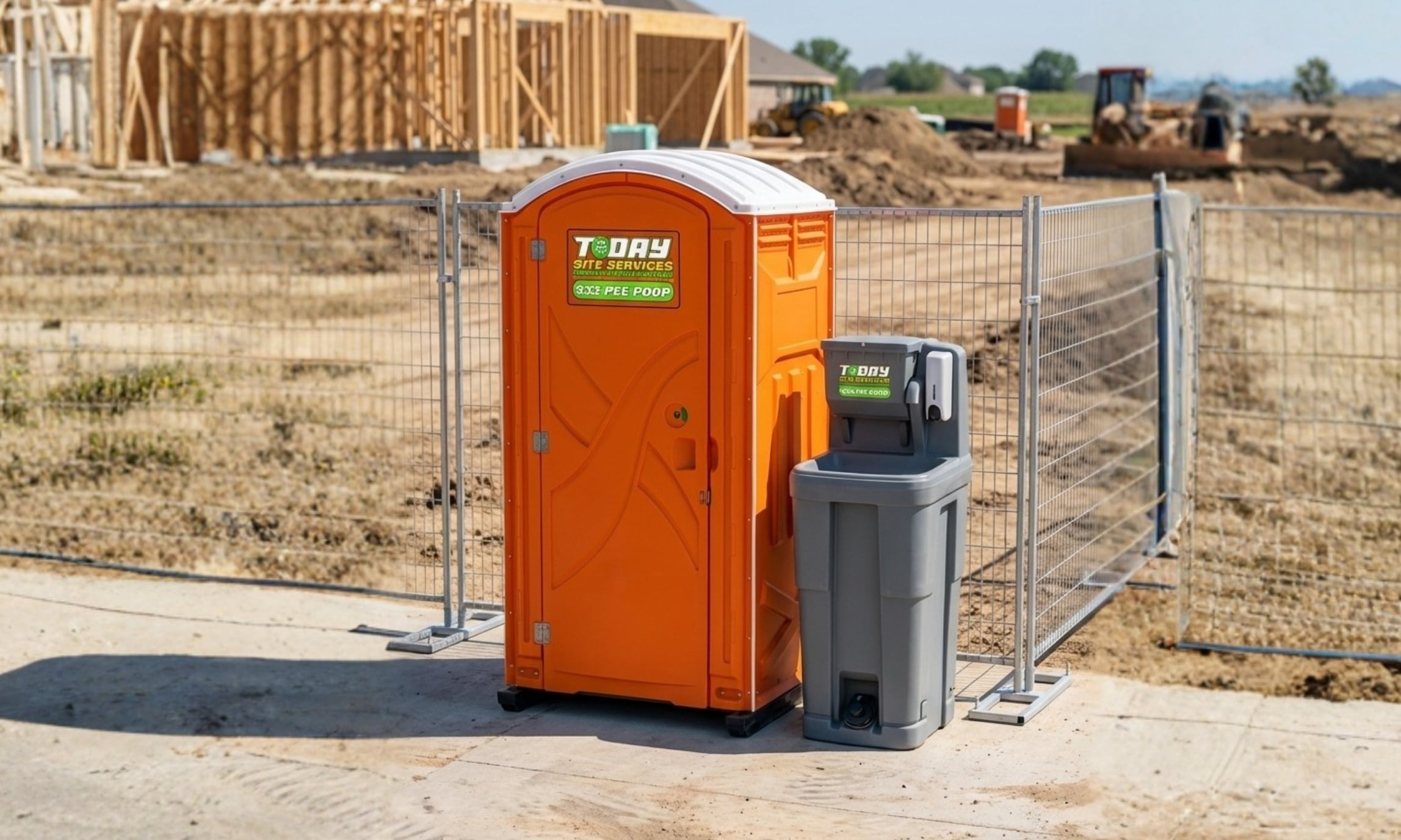 A man standing in front of a {acf_dumpster_size_in_cubic_yards} yard dumpster provided by Sameday Dumpster